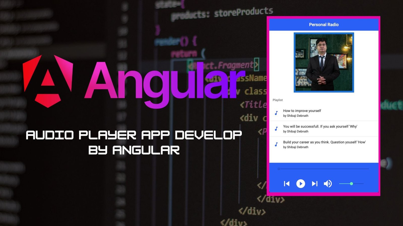 Streaming Audio Player app develop by Angular